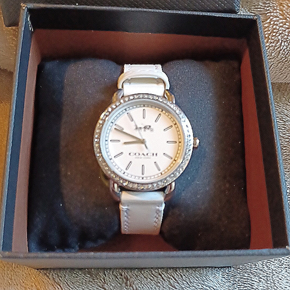 PRICE REDUCED! Coach White Lex Watch Swarovski® Crystal. SALE GOING ON NOW